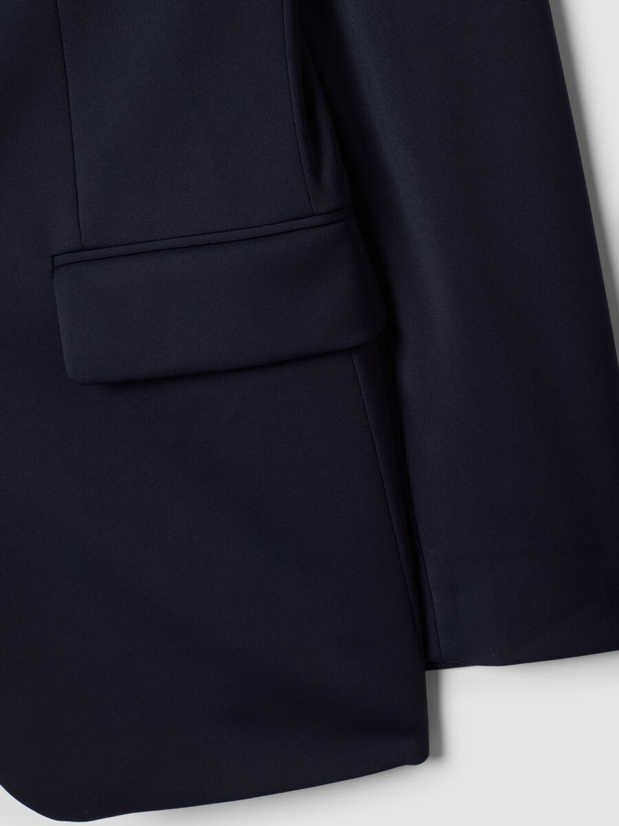 Blue slim-fit 4-way stretch blazer, easy-iron_1