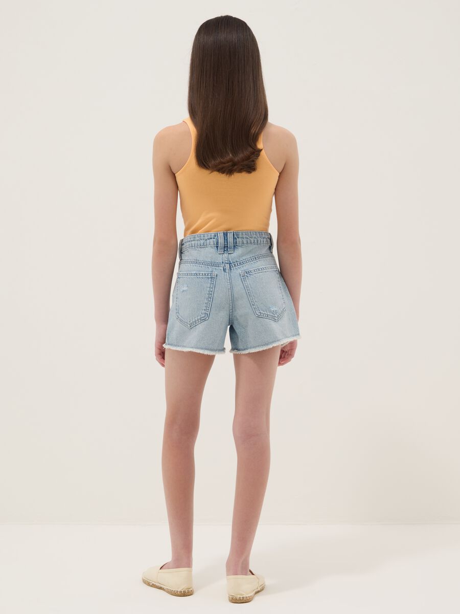 Hellblaue Denim-Shorts aus reiner Baumwolle f&uuml;r M&auml;dchen &ndash; Regular Fit_1