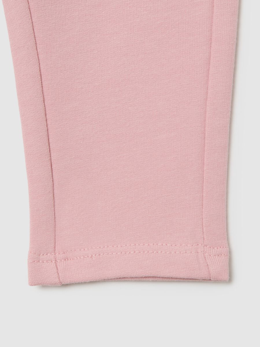 Slim fit pink treggings for girls in stretch cotton_3