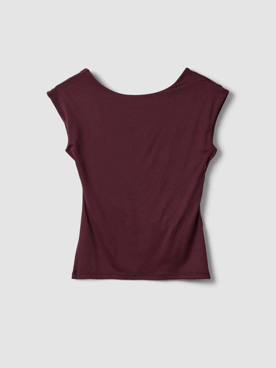 Violettes Top aus Stretchmaterial_0