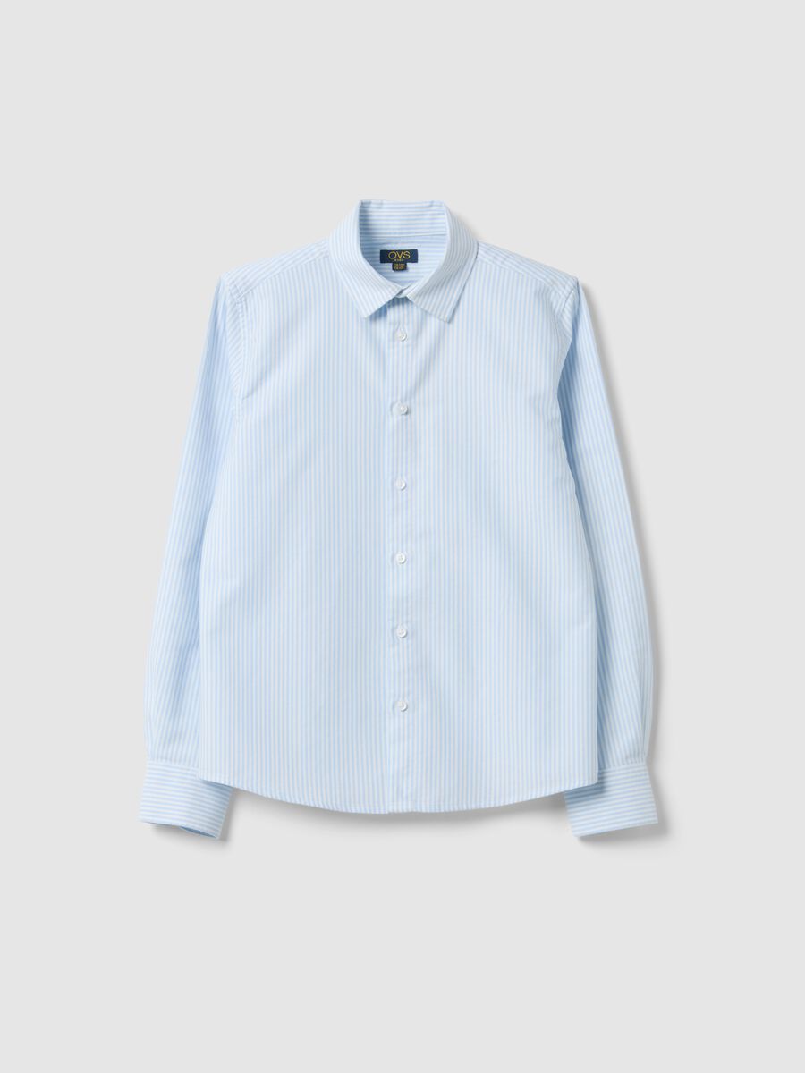 Boys' multicoloured stripe pure cotton shirt, regular fit_3