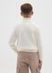 Boys' Regular Fit White Turtleneck Sweater in Pure Cotton_1