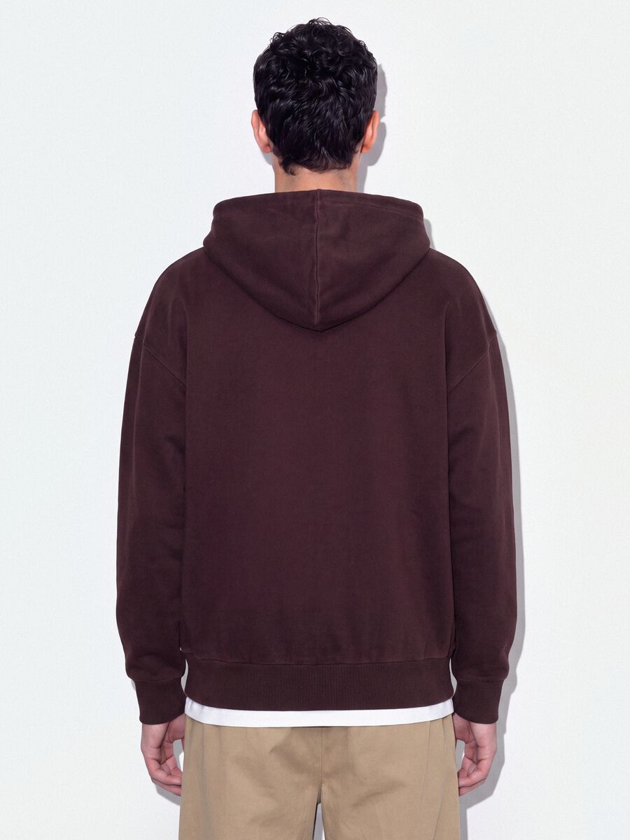 Red pure cotton oversized hoodie_2