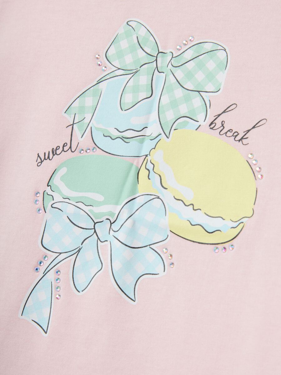 Pink pure cotton regular fit printed t-shirt for girls_3