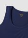 Blue stretch viscose vest top_1
