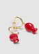 Ohrringe mit rotem Fisch-Anh&auml;nger aus Kunstharz_0