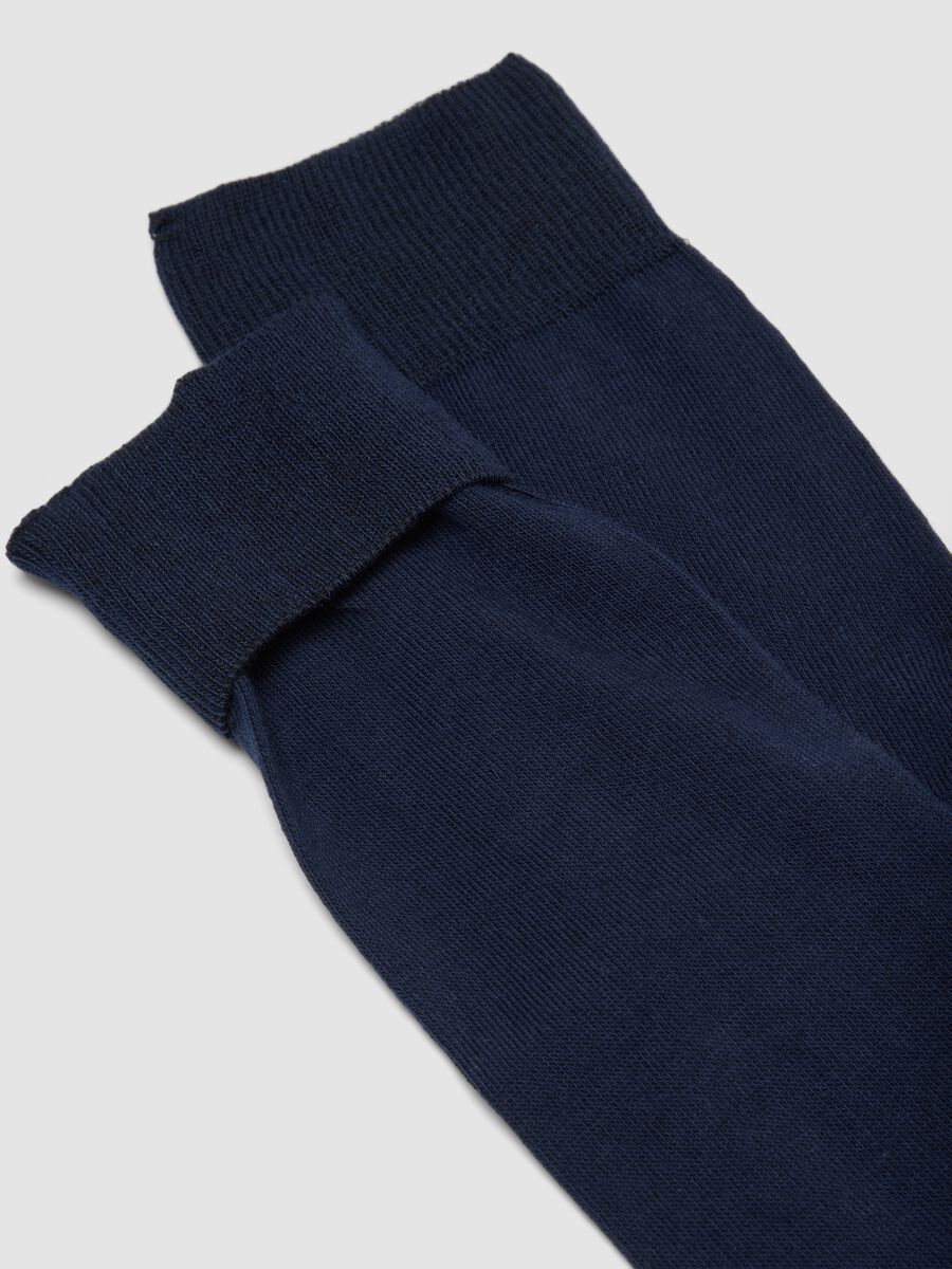 Bipack di calze lunghe blu navy in cotone elasticizzato_1