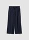 Blue palazzo trousers in a viscose blend, regular fit_0