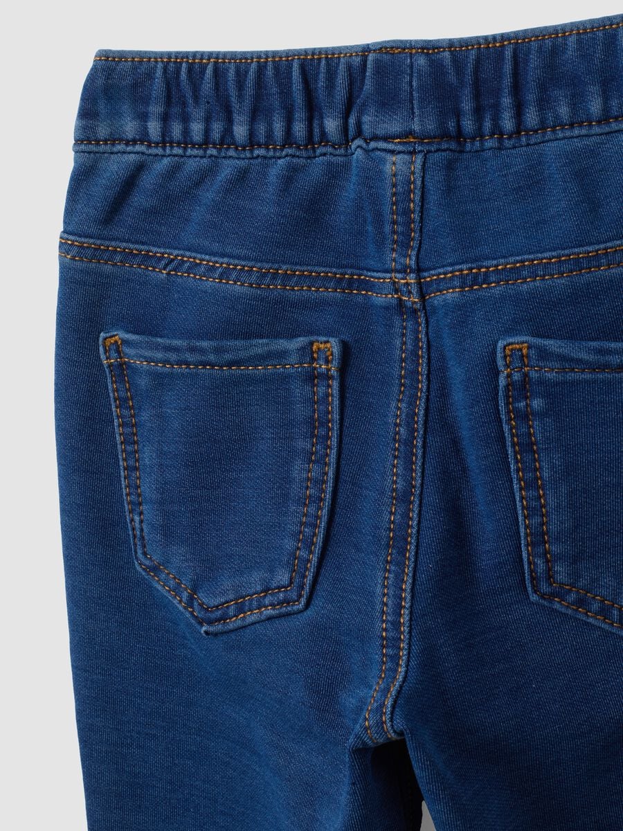 Jeggings blu flare in cotone elasticizzato per bambina_3