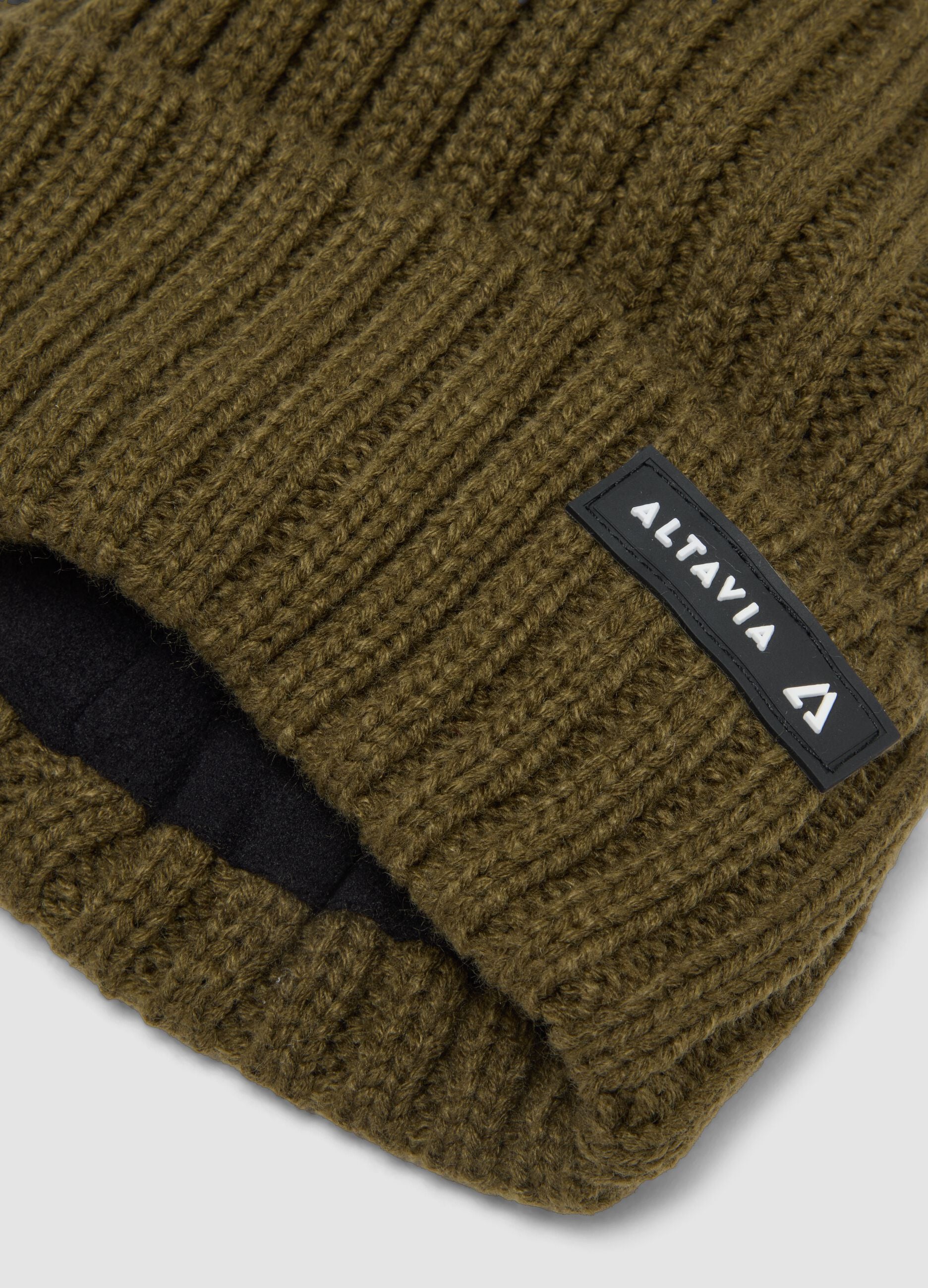 Rib-Knit Beanie with Turn-Up Cuff ALTAVIA WITH DEBORAH COMPAGNONI