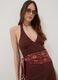 Braunes Mini-Kleid aus Viskose-Leinen-Mix, Regular Fit_3