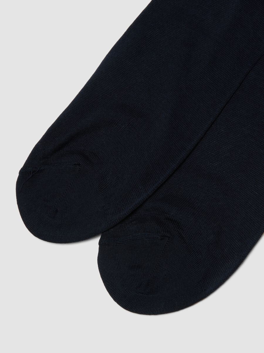 Kurze blaue Socken aus reiner Baumwolle_2