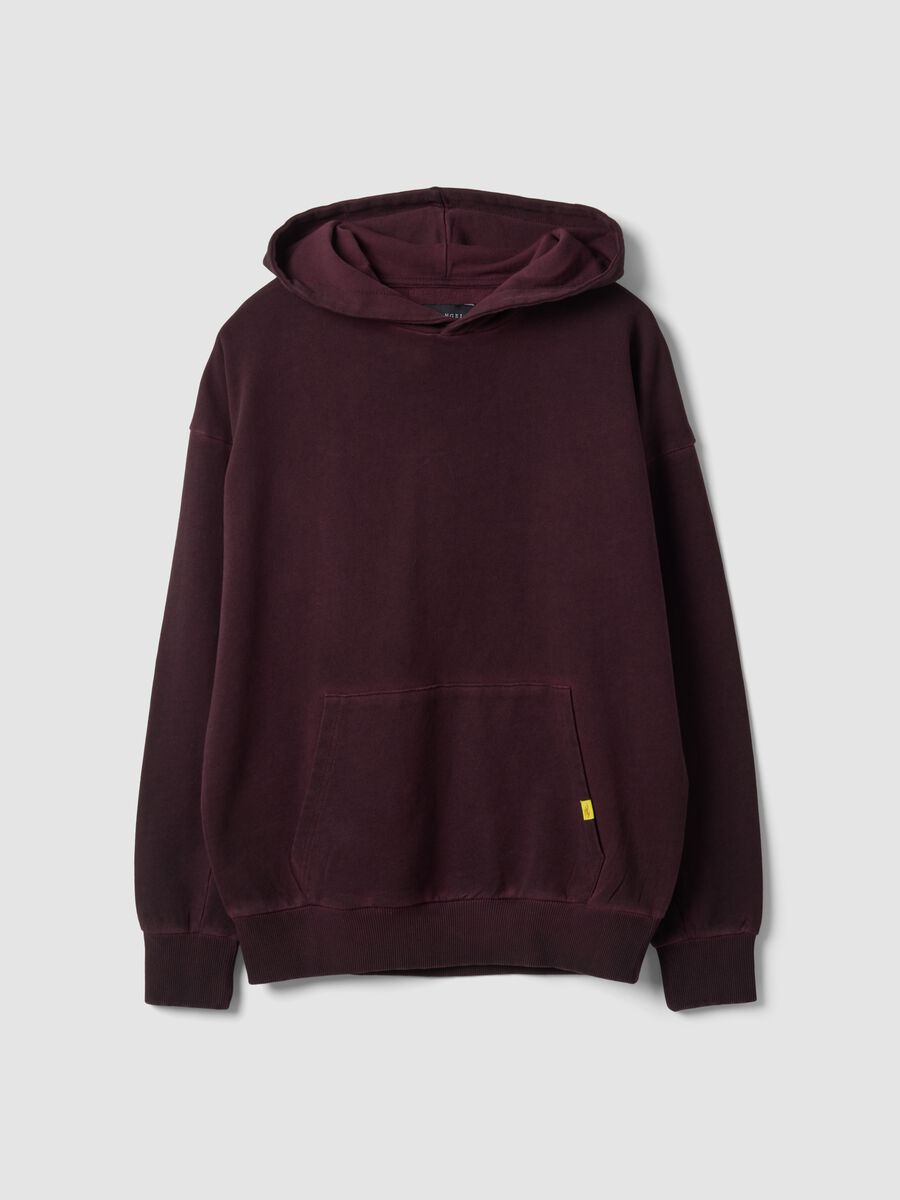 Red pure cotton oversized hoodie_4
