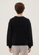 Boys' black pure cotton oversized sweatshirt with lettering_1