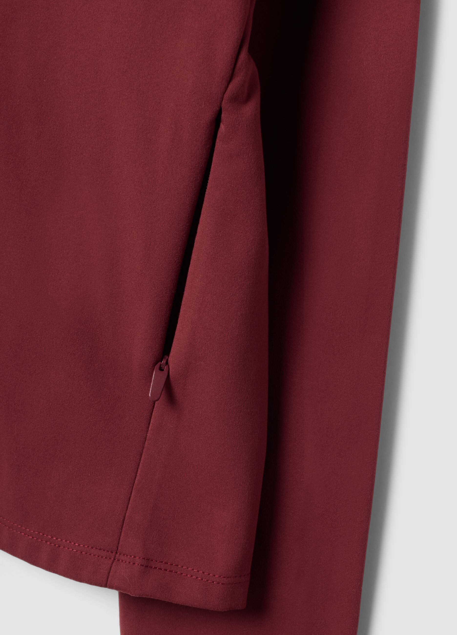 Rote, figurbetonte Full-Zip-Jacke aus Stretchmaterial &ndash; ALTAVIA STUDIO