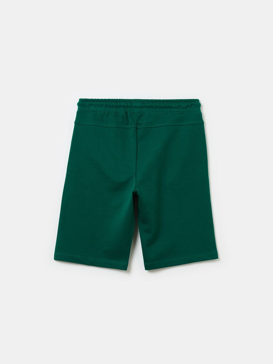 Bermuda shorts in fleece with college print_1