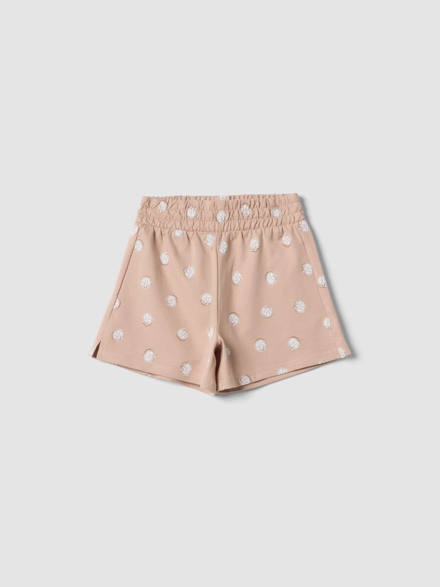 Rosa Shorts aus reiner Baumwolle f&uuml;r M&auml;dchen mit Punkten_0