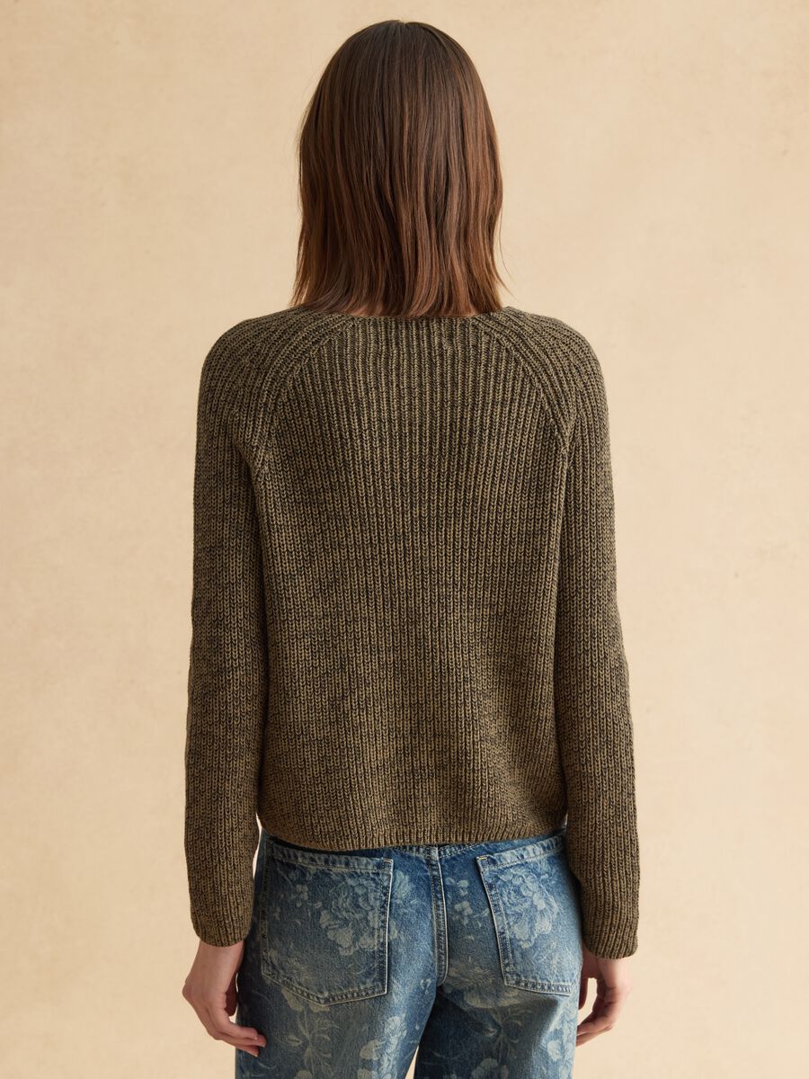 Brown pure cotton cardigan_3