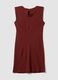 Red fitted dress with ruched detailing_5