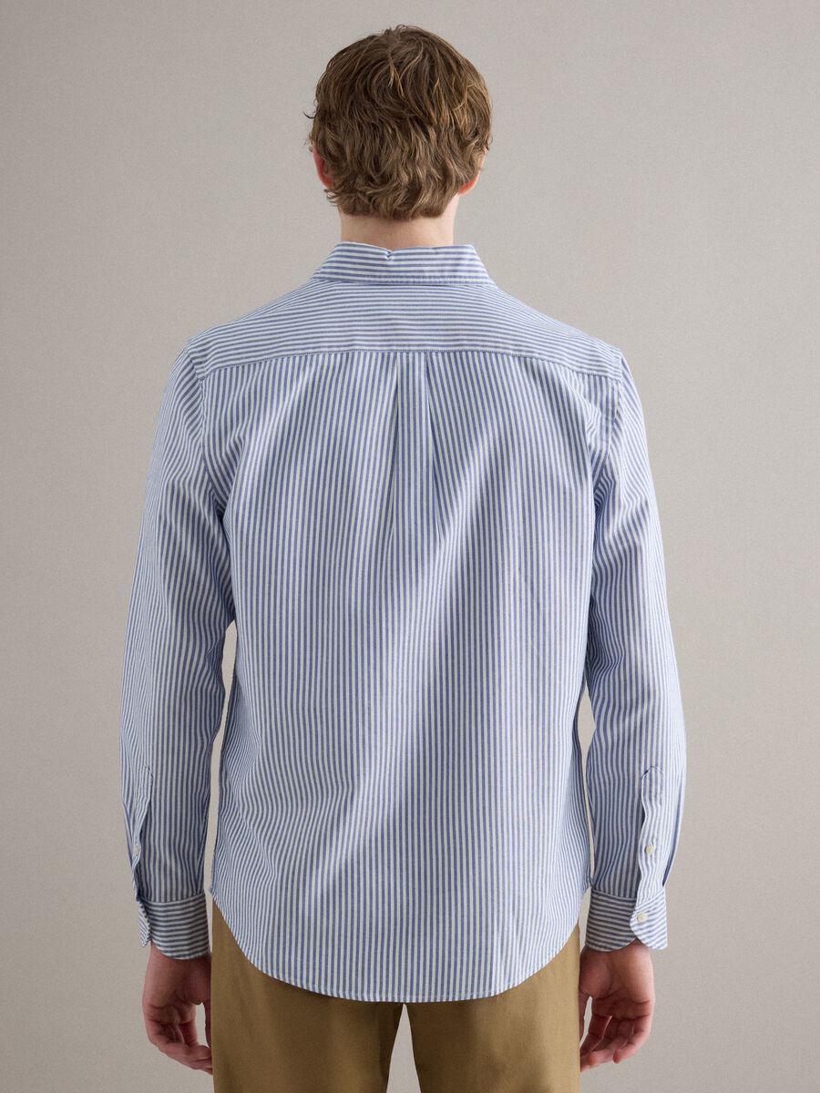 Multicolored striped pure cotton shirt regular fit_3