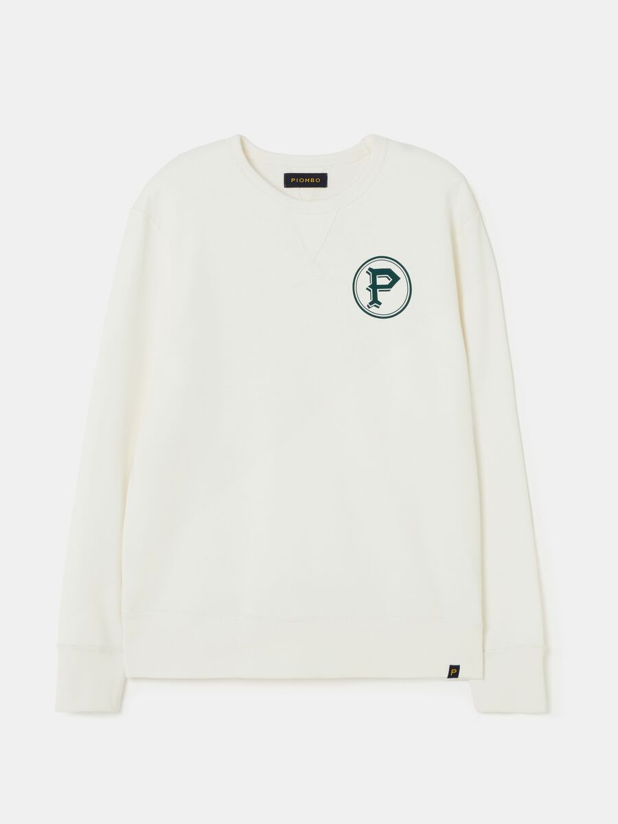 Sweatshirt with round neck and logo print_3