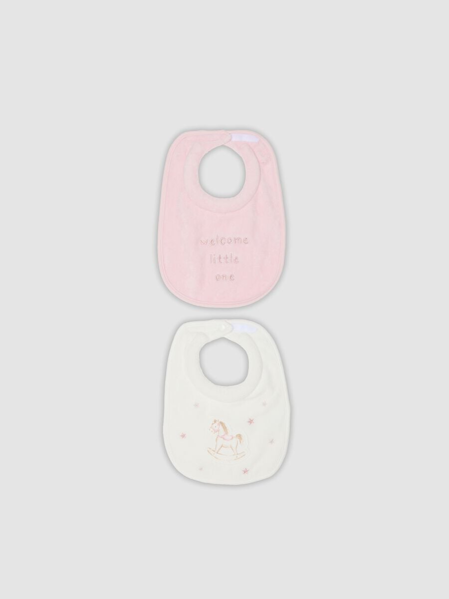 2er-Pack Baby-L&auml;tzchen in Rosa und Weiss aus Bio-Baumwolle_0