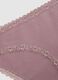 Regular fit pink stretch cotton briefs with lace_5