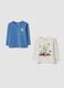 2-pack multicolour pure cotton T-shirts with alien print for baby boy_0
