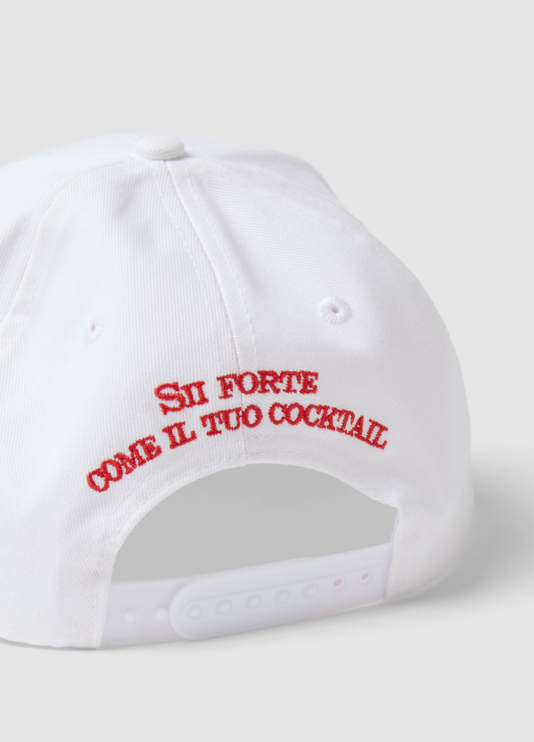 Casquette de baseball en pur coton blanc avec broderie Spritz