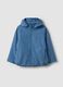 Blue kids&rsquo; rain jacket with hood and zip_0