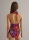 Multicolour stretch fabric swimsuit_2