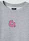 Sweatshirt in meliertem Grau mit Rippkragen aus Bio-Baumwoll- und Viskosemix_2