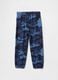 Cotton blend trousers with logo and camouflage pattern_1
