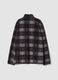 Graues Fleece-Sweatshirt mit Karomuster und Fleecekragen, Regular Fit_2