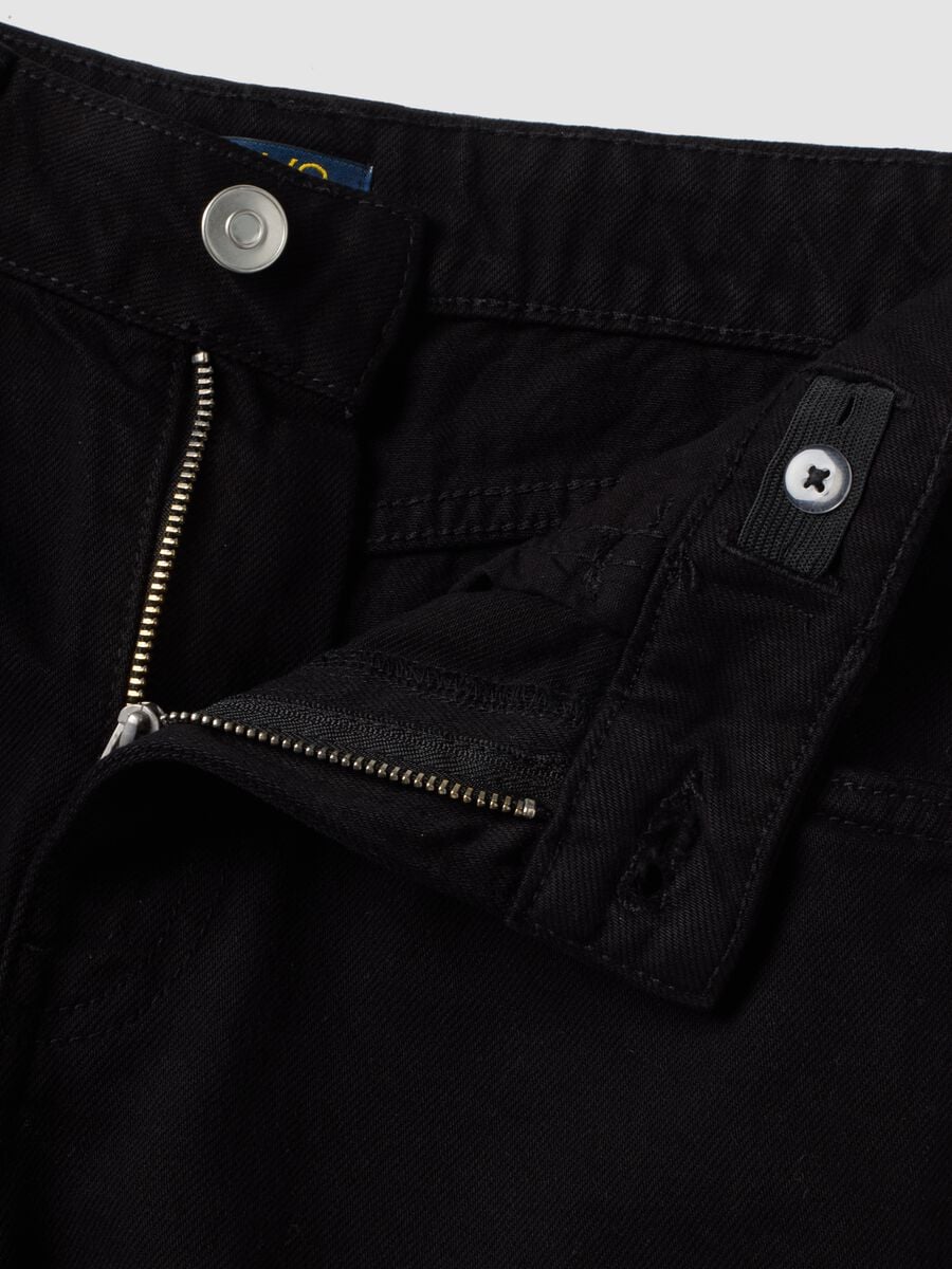 Black pure cotton baggy-fit trousers_4