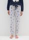 Multicolour blue regular fit pyjamas with print_3