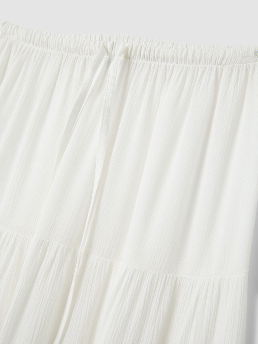 White maxi skirt in pure viscose_5
