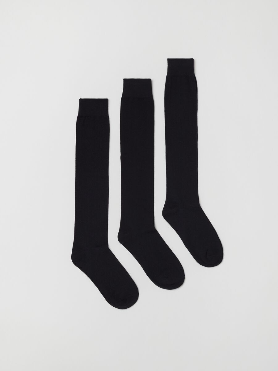 Three-pair pack long stretch socks_0