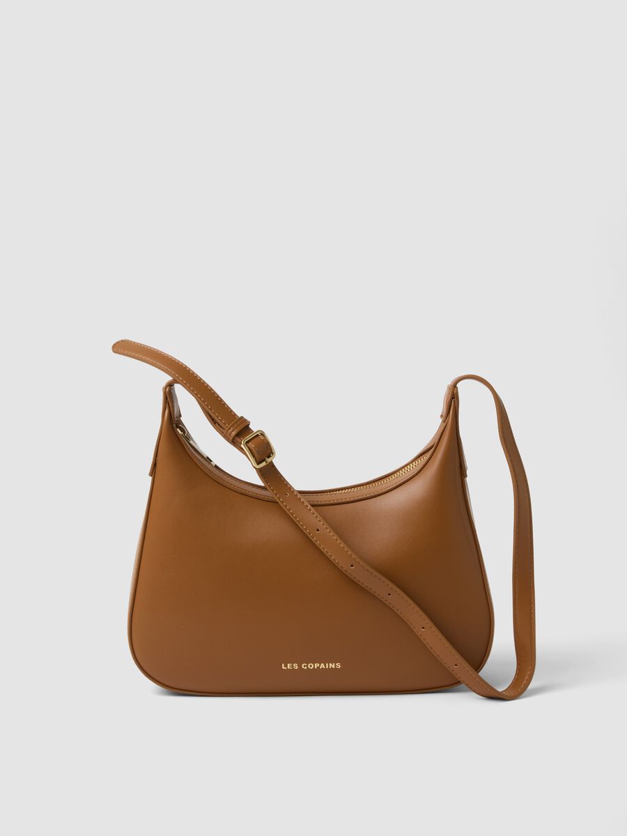 Braune Schultertasche im minimalistischen Design_0