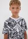 T-shirt multicolorido de crian&ccedil;a em puro algod&atilde;o, corte regular com estampagens_0