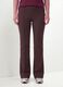 Braune Flare-Hose aus elastischer Viskose_1