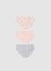 Three-pack multicolour cotton mix baby girl knickers with regular fit_1