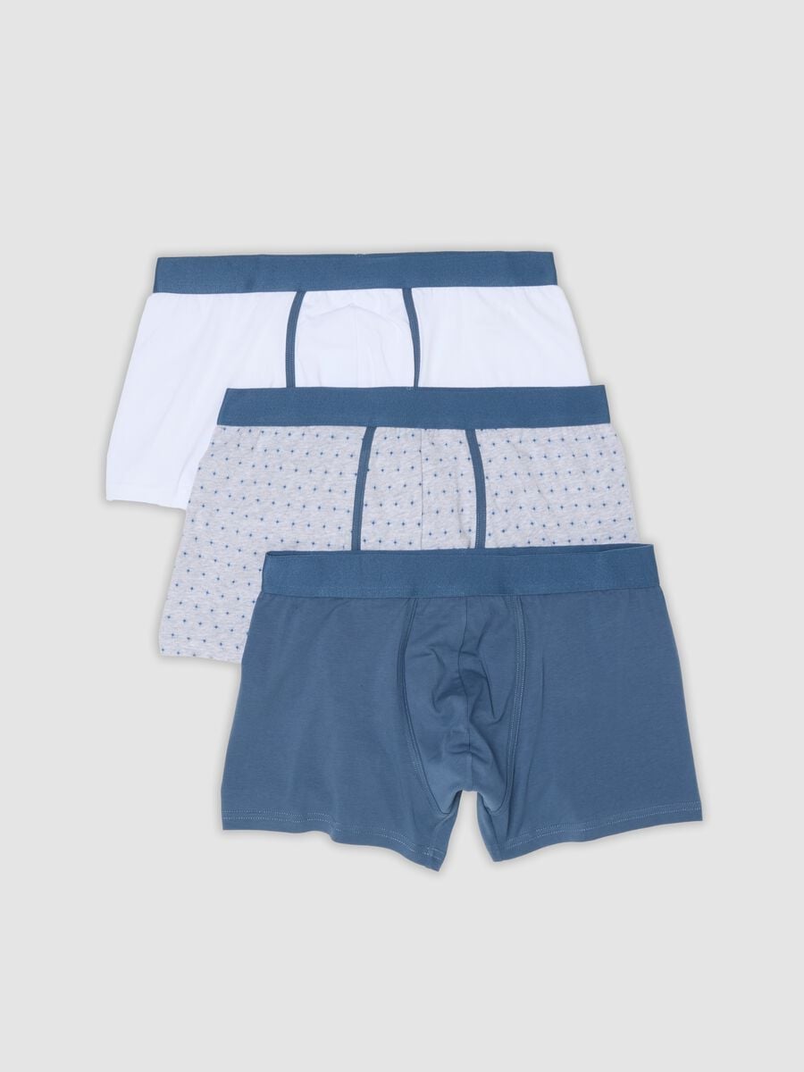 Three-pack of grey polka-dot organic stretch cotton boxers_4
