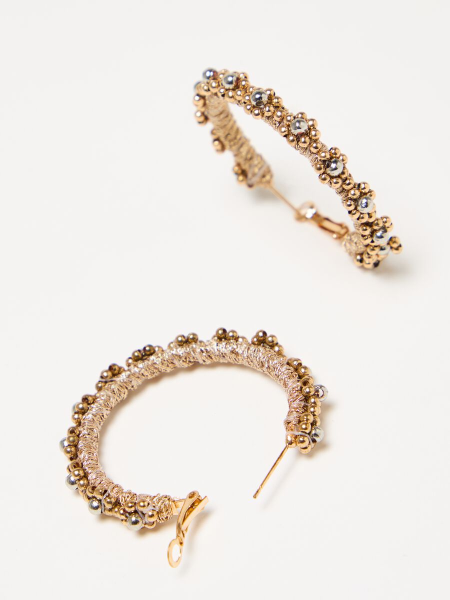 Hoop earrings with beads_0
