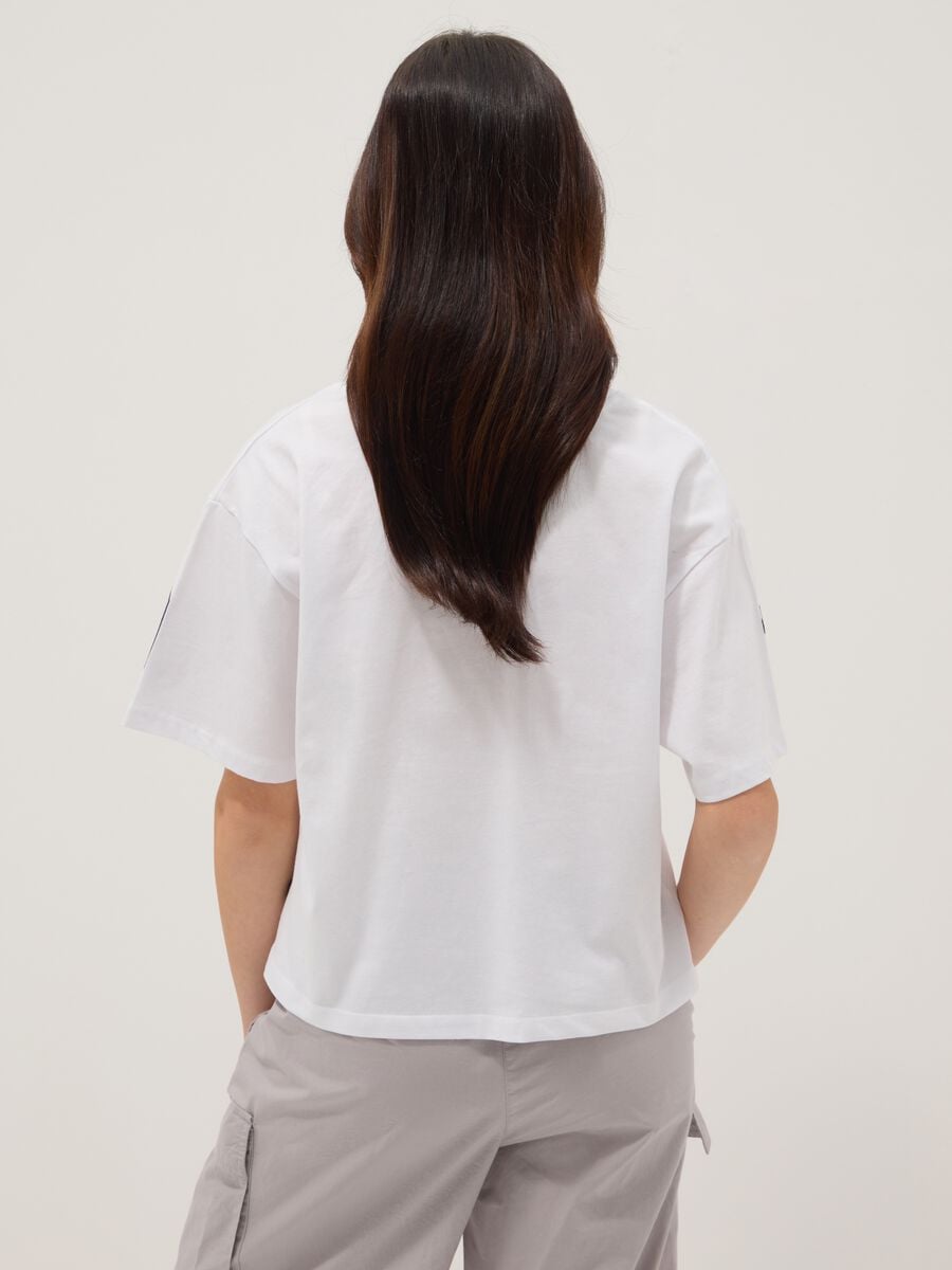 Camiseta blanca de algod&oacute;n puro con cuello en V_1