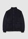 Chaqueta acolchada azul corte regular con cremallera y botones_4