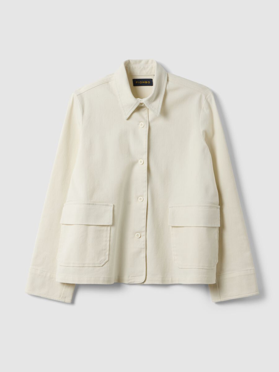 White Stretch Cotton Jacket_4