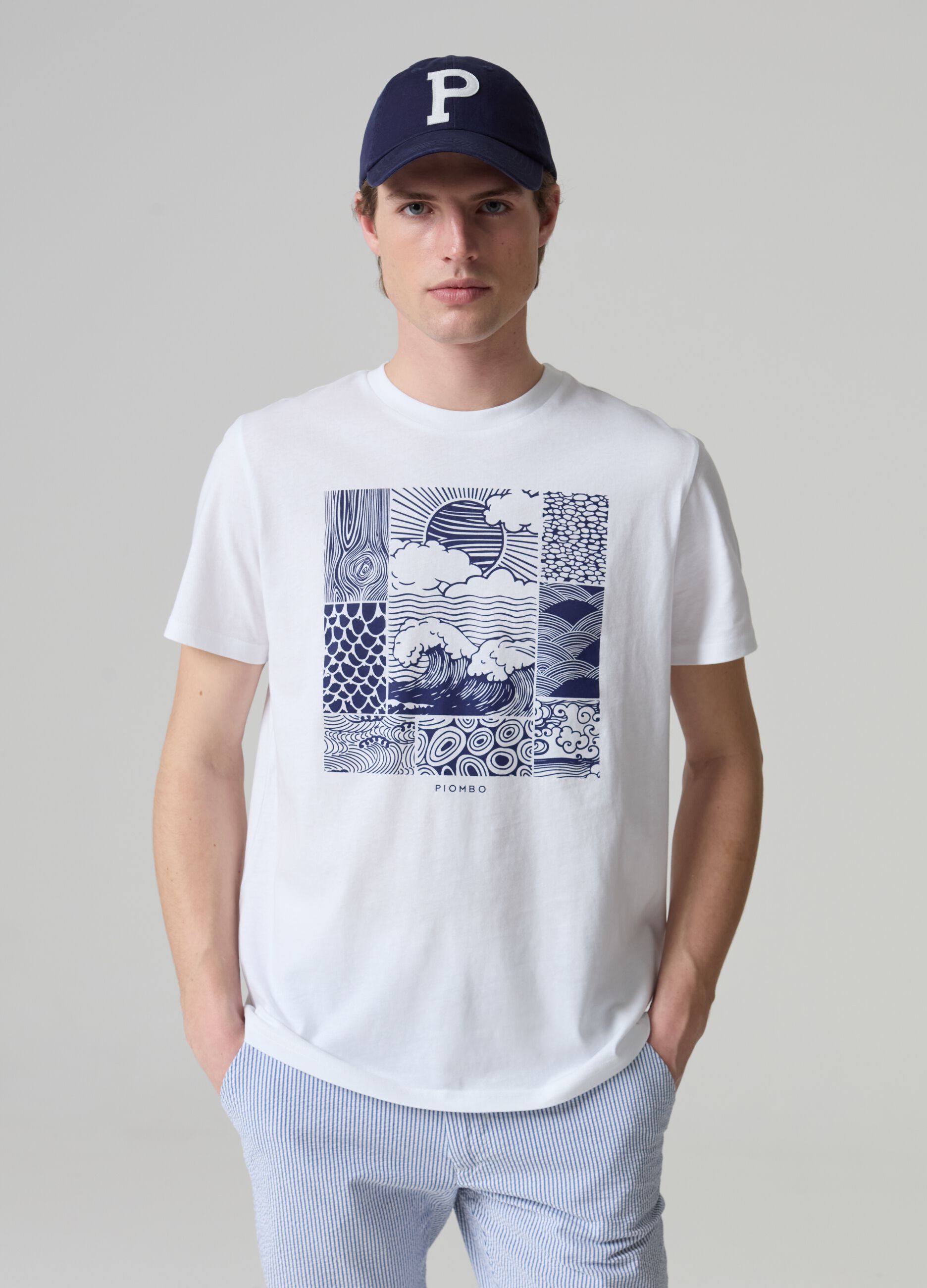 T-shirt in cotone con stampa grafica