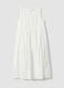 Vestido branco sem mangas em puro algod&atilde;o com bordado vazado, corte regular_4
