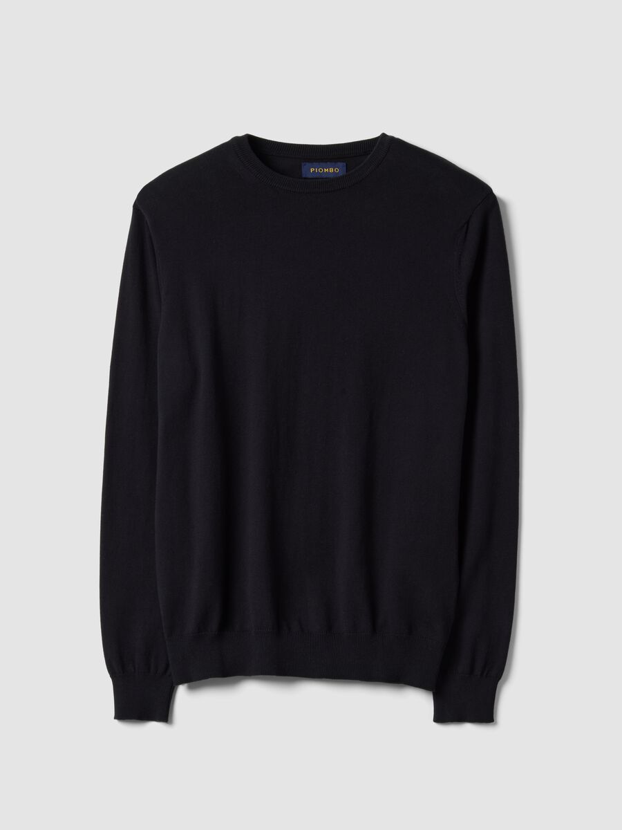 Black sweater in pure cotton_4